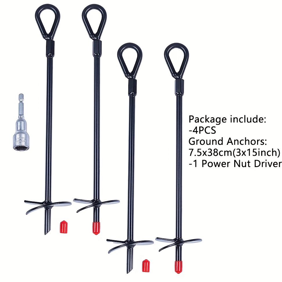 8PCS Heavy Duty Trampoline Parts Steel Stakes Anchor Kit With