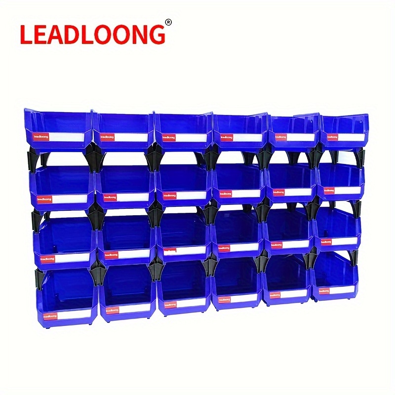 LEADLOONG V1 13.5X10.5X7.6CM Plastic Storage Bin Hanging Stacking