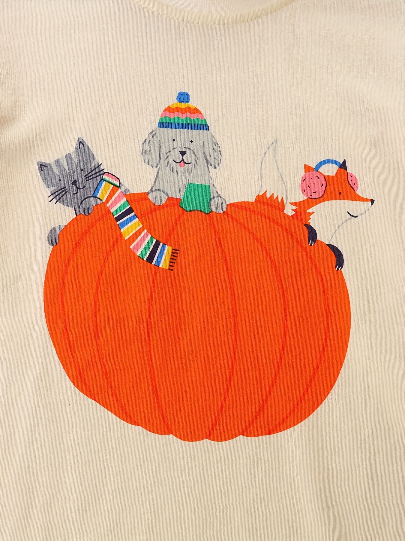 Boys Halloween Long Sleeve Pumpkin Graphic Tee