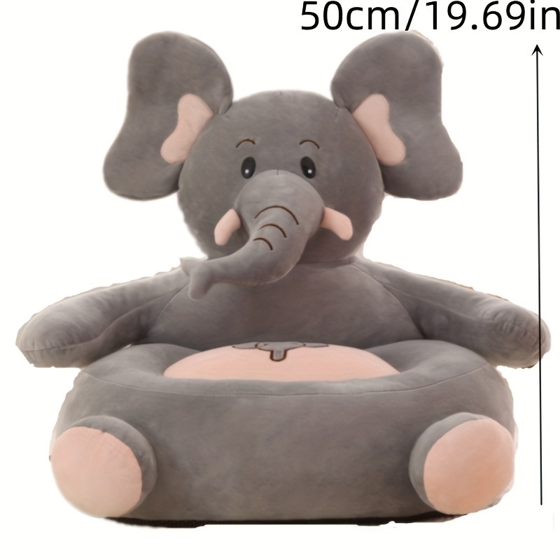 Removable And Washable Elephant Shape Plush Sofa Seat For Kids