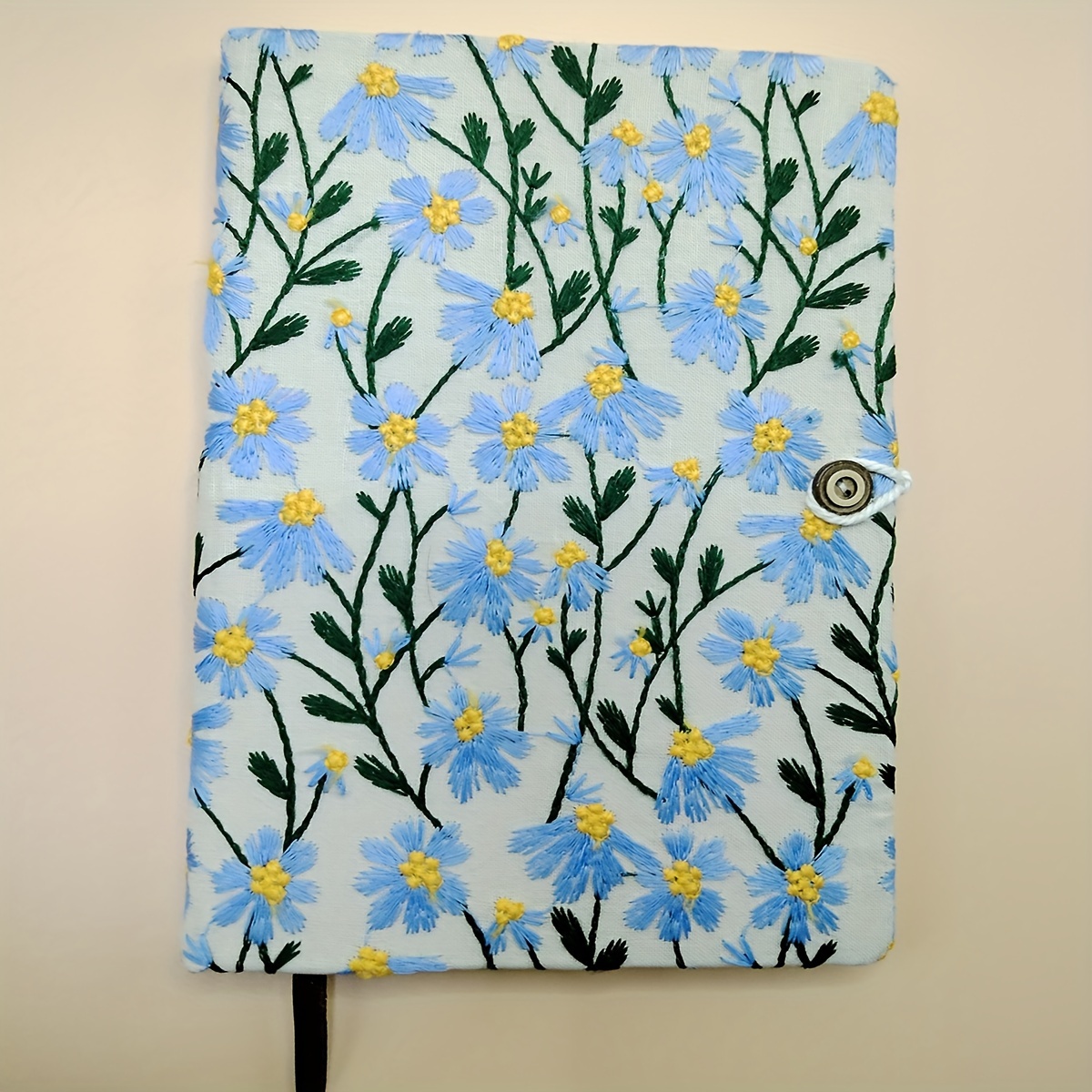 A5 A6 Knitted Embroidery Notebook With Bookmark Blank Inner Page Notebook 98 Sheets Of Paper