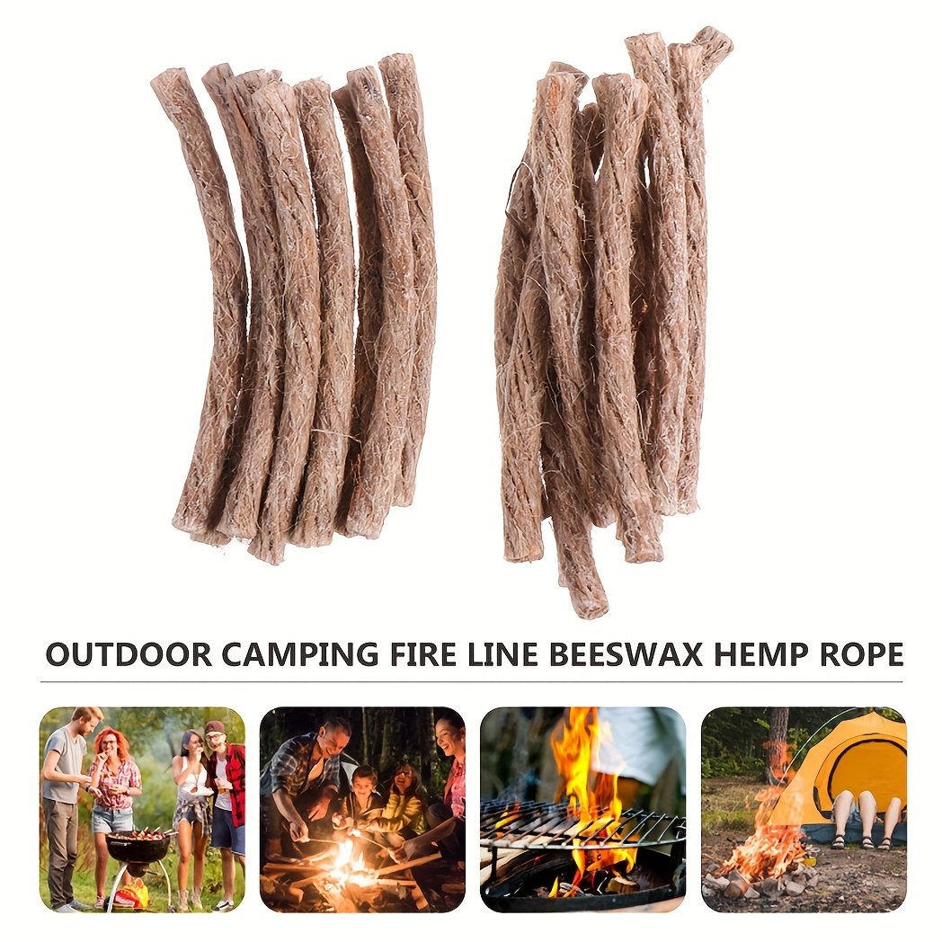 20Pcs Wax Infuse Fire Ropes Outdoor Ropes Outdoor Ropes Fire Starter Ropes  Outdoor Fire Ropes 