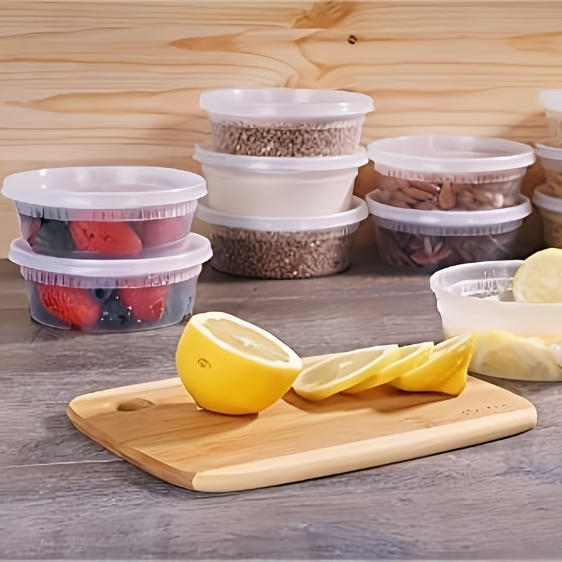 30pcs BPA Free Plastic Deli Containers With Lids, Leakproof