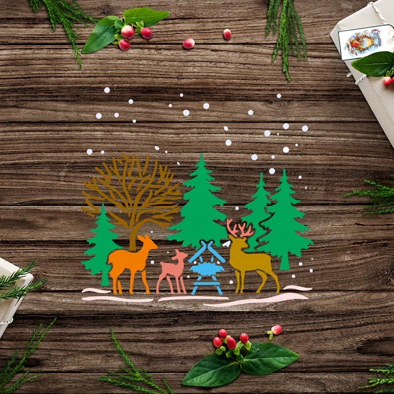 Christmas Stencils Reusable Snowflake Elk Christmas Tree - Temu