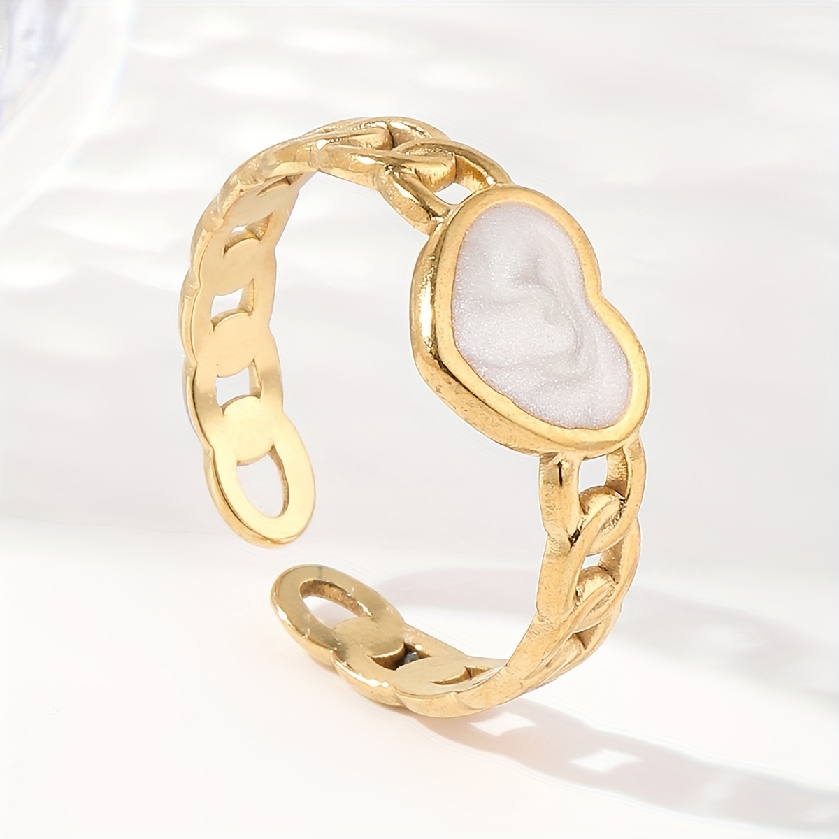 

Bague en acier inoxydable au design simple et élégant W128