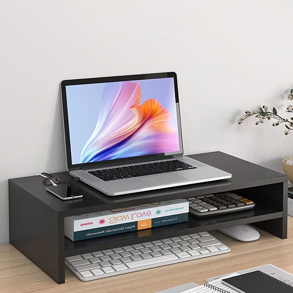 1pc Desktop Organizer Office Storage Rack Adjustable Book Shelf Desk