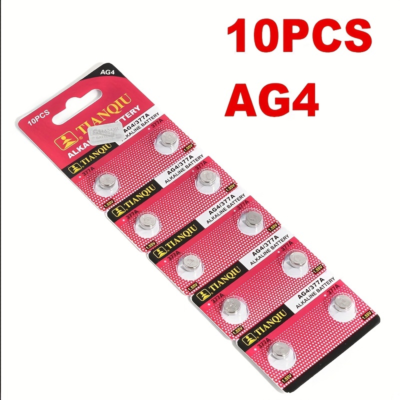 10x AG4 Pilas botón alcalinas 37 377A LR626 V377 377S D377 SR626SW