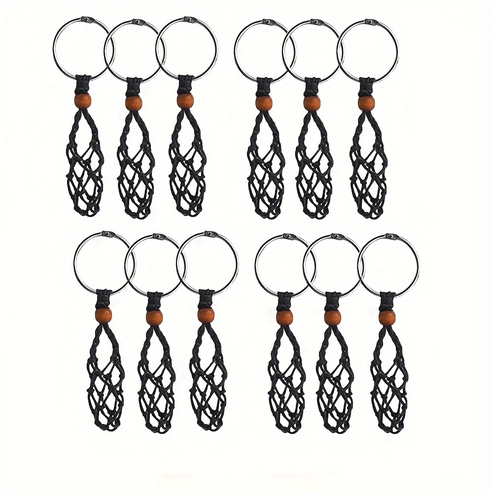 TEMU 12 Retro Keychains, For Crystal Stones, 2 Sizes, Suitable For Bag Car Key Decoration, Gifts