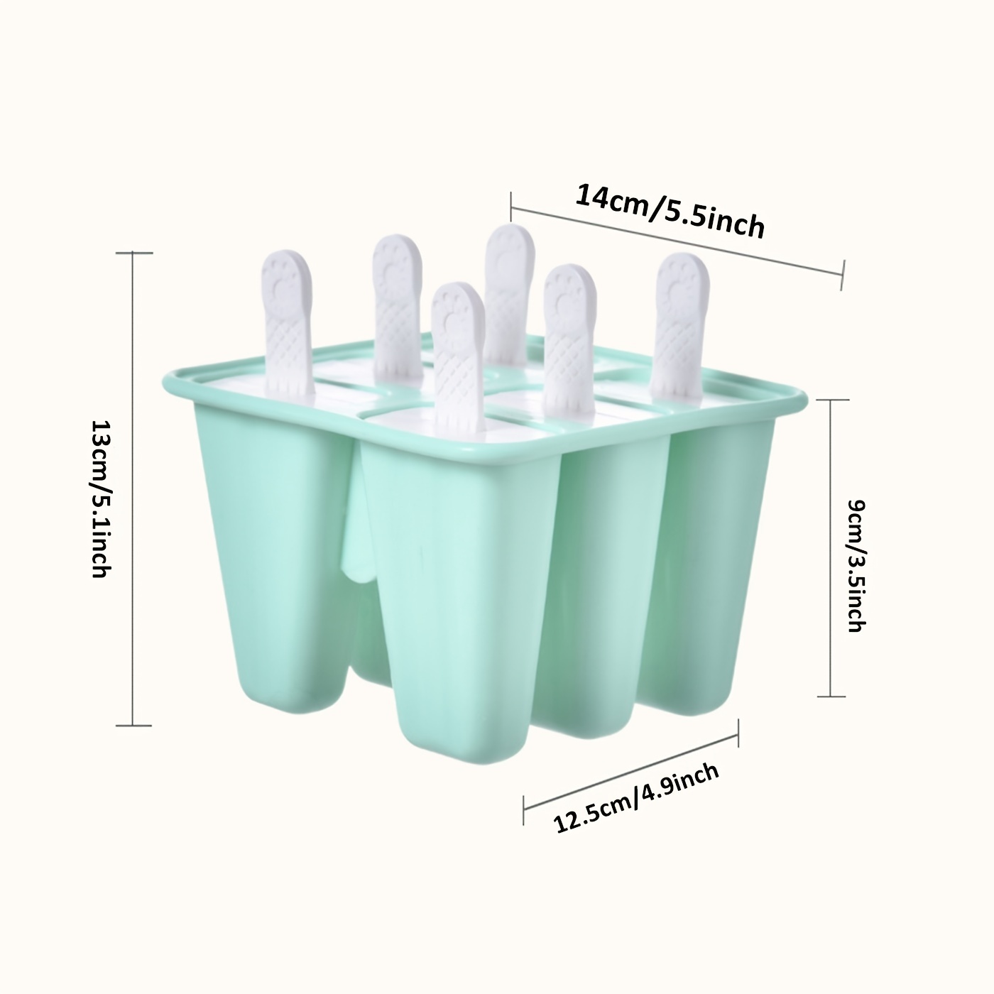Popsicle Molds 6 Pieces Silicone Ice Pop Molds, BPA Free Popsicle