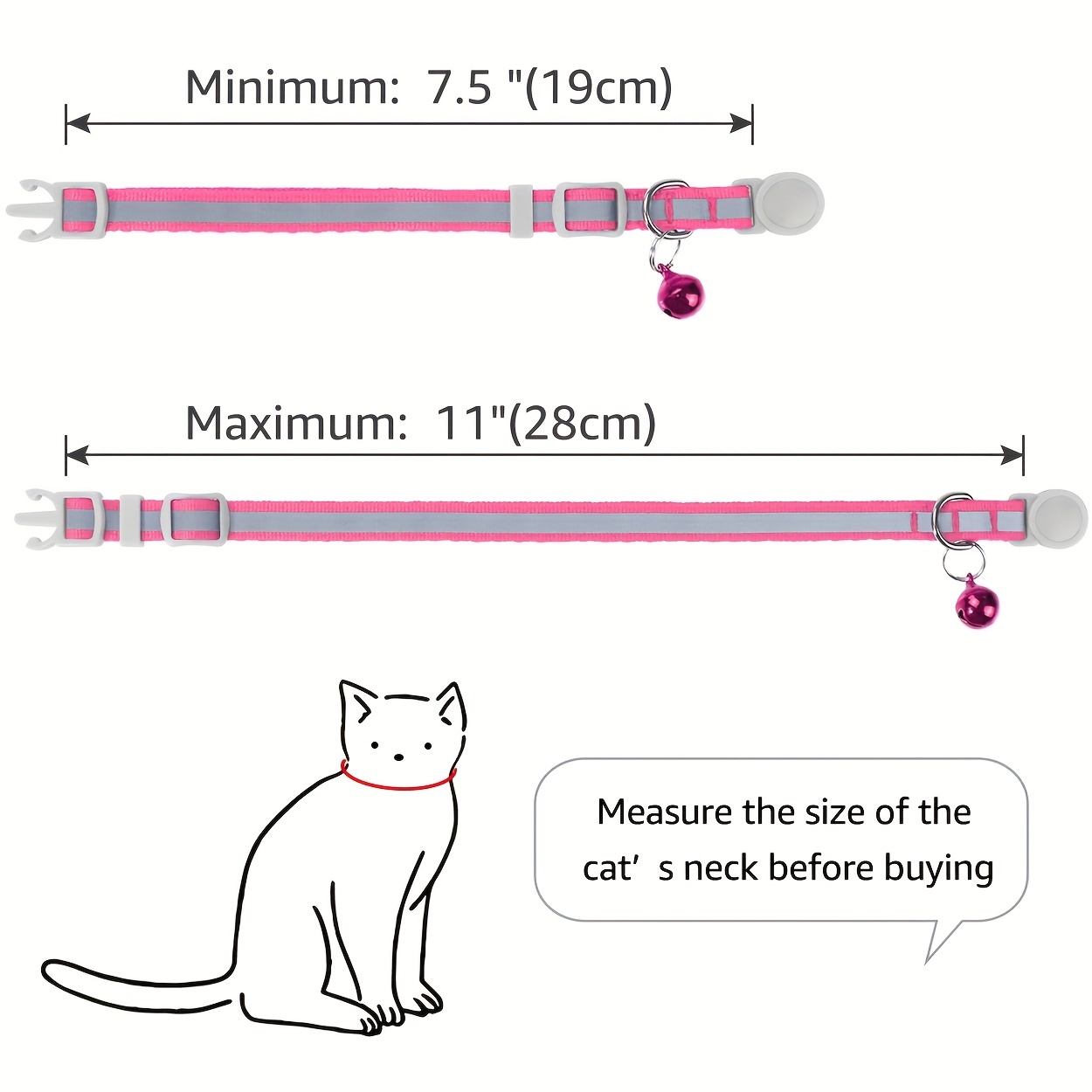 Customizable Reflective Cat Collars Bells Perfect Male Temu Australia