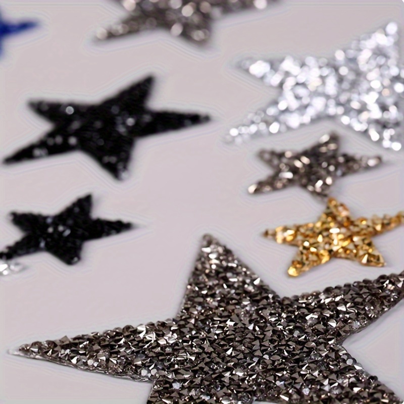 bling crystal rhinestone silver star stickers