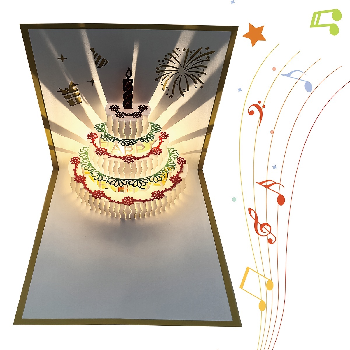 Carte d'anniversaire 3D Carte de Voeux 3D de saut Carte d