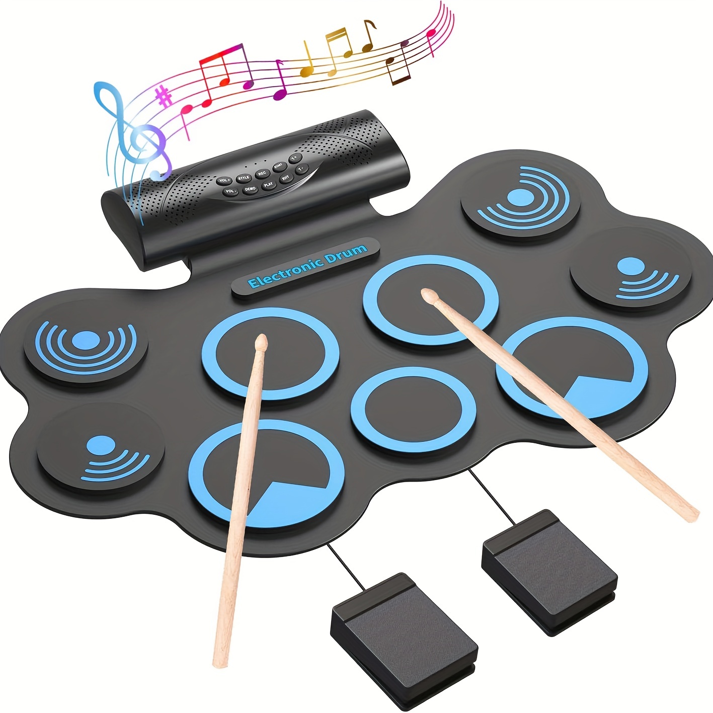 Wewoo - Pour enfants en silicone Digital Roll Up Taille: 57cm x 31cm Kit de  batterie musical flexible USB - Autres percussions - Rue du Commerce