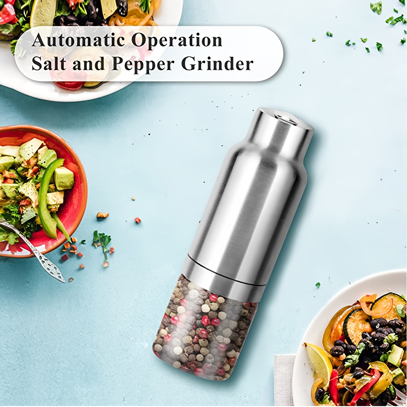 Pepper Grinder Electric Salt And Pepper Mill Household Sea - Temu