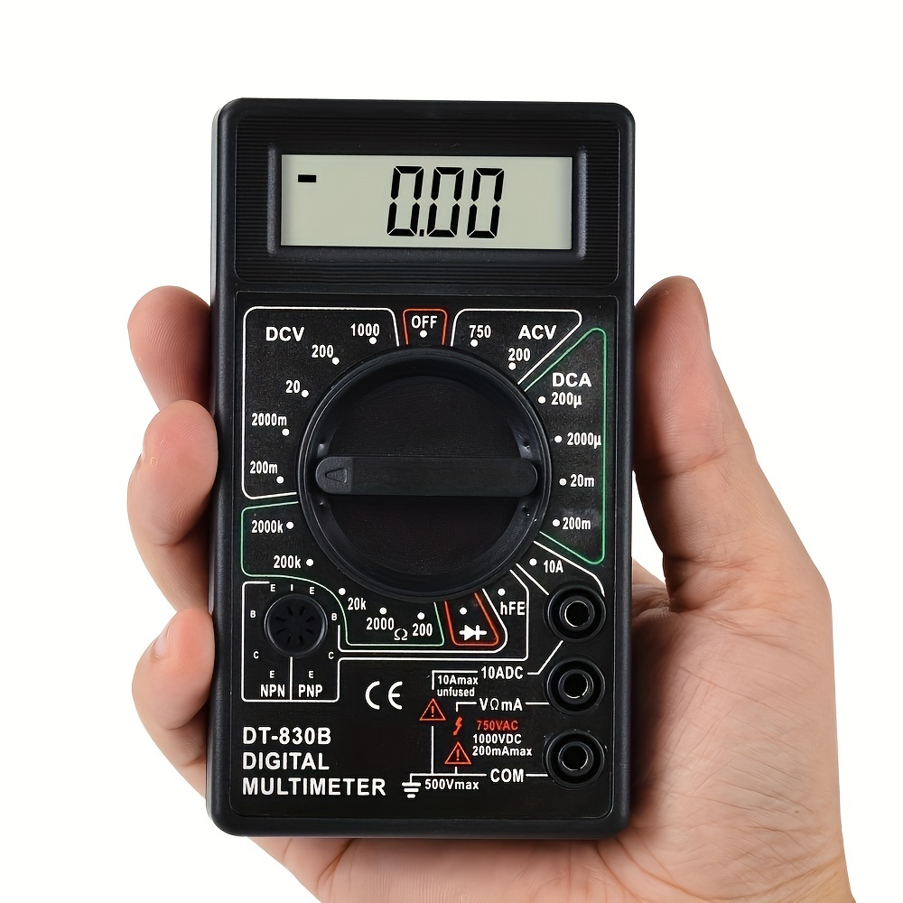 Multimètre numérique avec capacité de résistance Ncv Test Ac-DC Testeur de  tension Super Slim Pocket Multi Testeurs avec Lcd