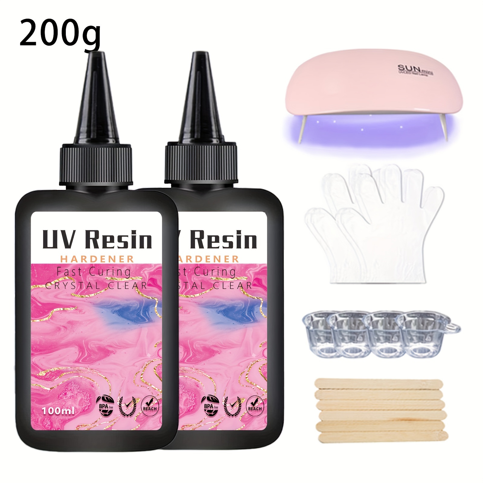 Upgraded Uv Resin Kit- Clear Hard Uv Cure Epoxy Resin Supplies Premixed Activated  Glue Fast Curing Starter Jewelry Making Kit For Craft Beginner Friendly -  Temu