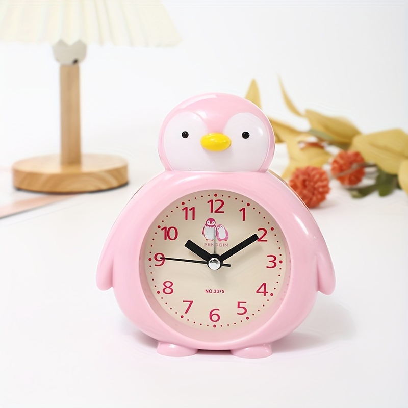 cute cartoon penguin alarm clock creative bedroom bedside - Temu