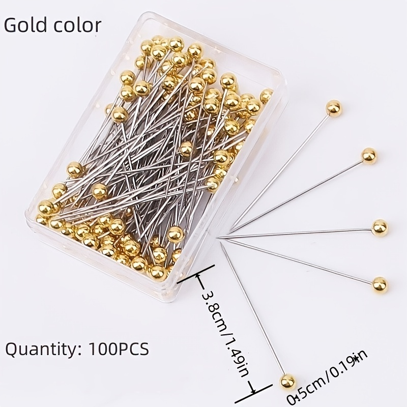 1000PCS Fine Straight Pins, Durable Stainless Steel Dressmaker For Sewing  with Plastic Boxes, Flat Head, Satin Pins for Jewelry Making, Sewing Crafts