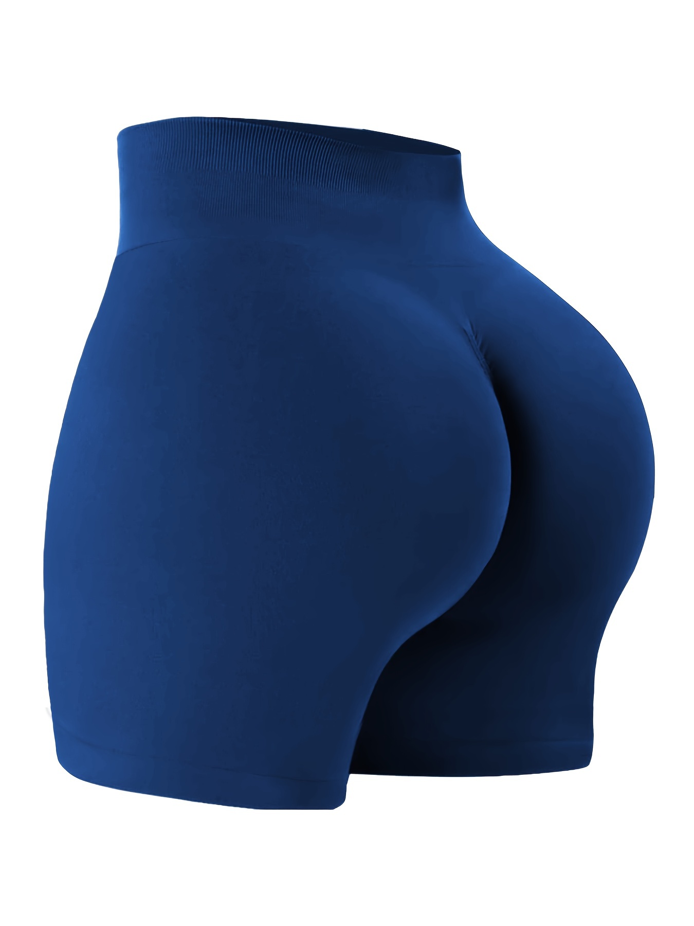 Solid Color Seamless Yoga Shorts High Stretch Butt Lifting - Temu