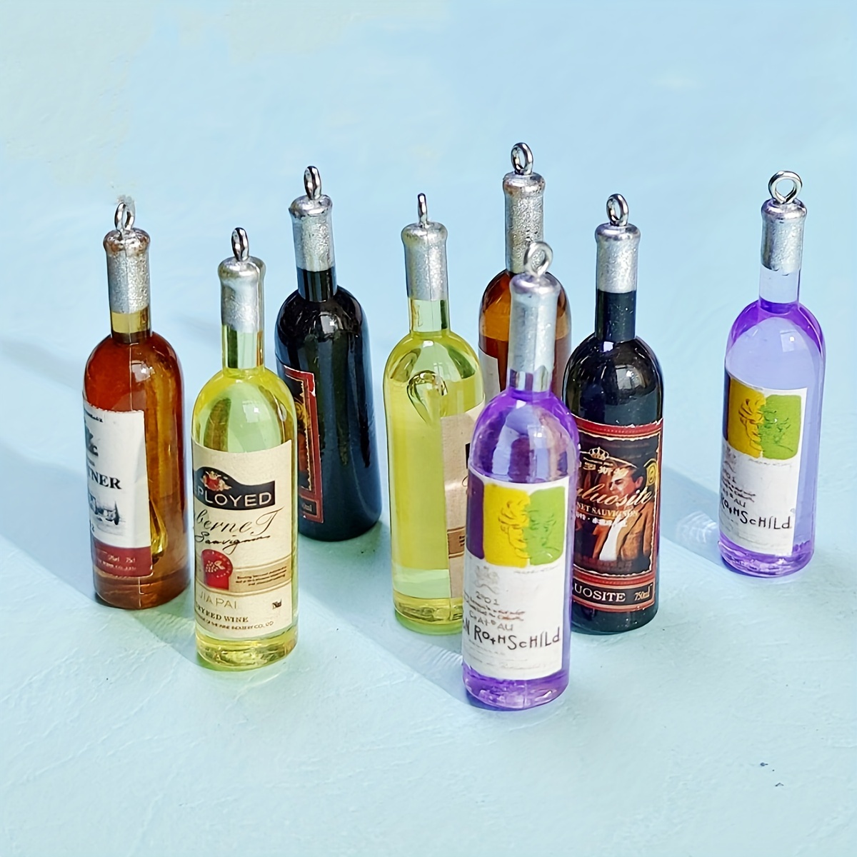 Mini Botella De Vino De Resina Para 20 Piezas Accesorios De - Temu