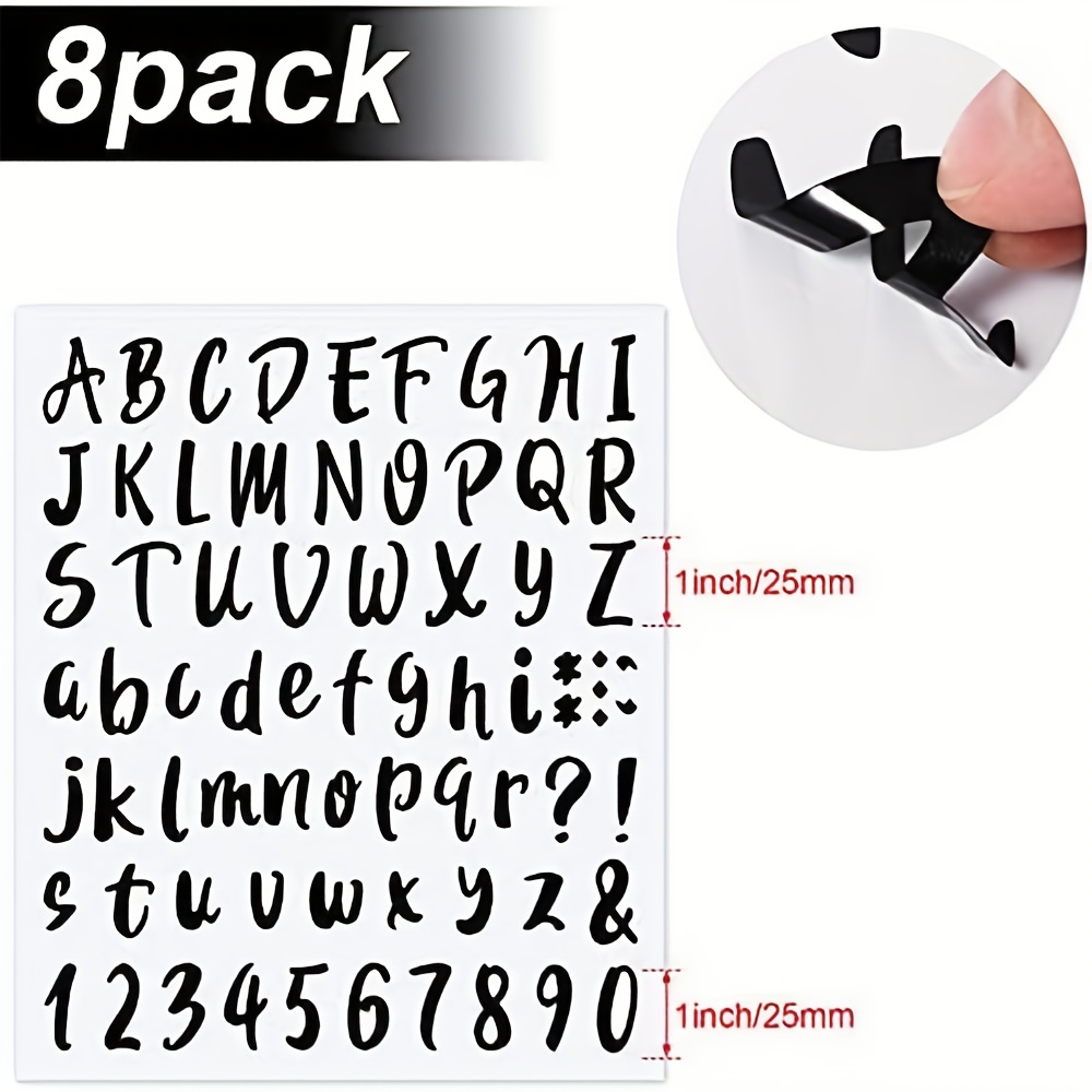 720 Pieces 10 Sheets Vinyl Alphabet Letter Stickers Self Adhesive Alphabet  and Number Stickers Letters Numbers Stickers for Grad Cap