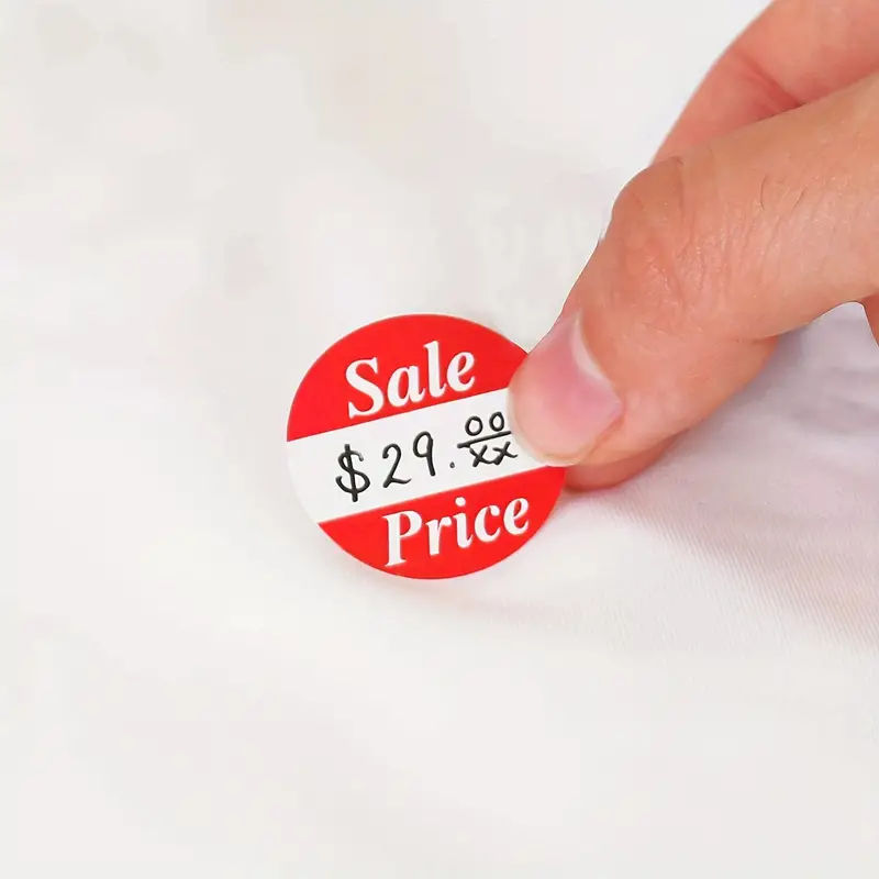 500 Labels Price Stickers Round Red Stickers With Writable - Temu