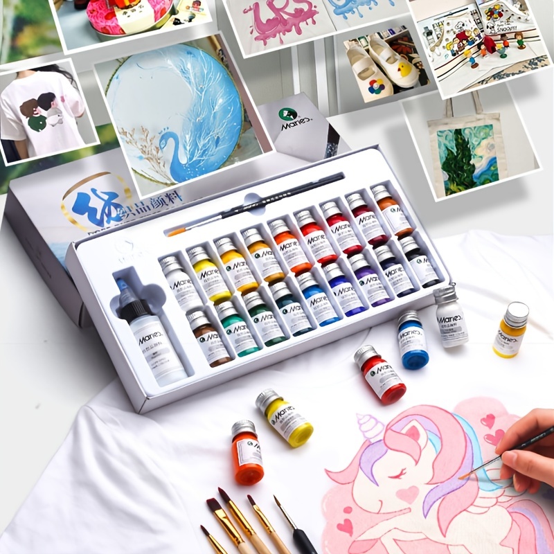 12/18/24/36 Colors Acrylic Paint Set Watercolor Pigments Kit - Temu