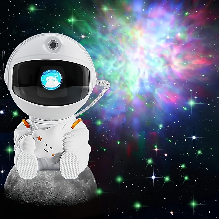 Proyector de estrellas de astronauta, luz nocturna de galaxia, recargable,  control remoto, temporizador, cabeza magnética giratoria, proyector Space