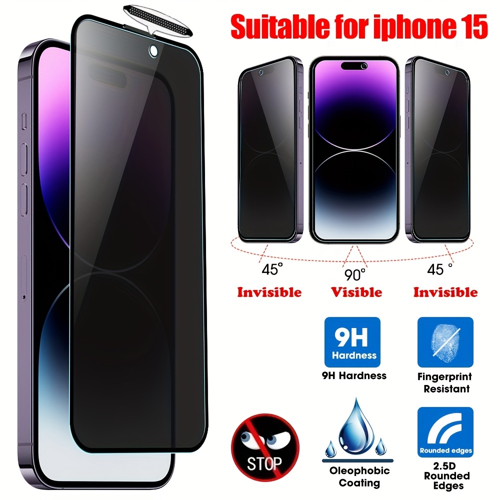 Tempered Glass + Screen Protector for iPhone 15 Pro Max [1 or 2 Pcs]