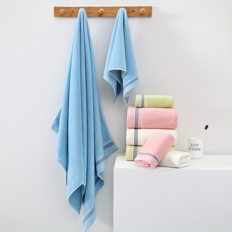 Juego de toallas de baño de algodón ShenMo, juego de toallas absorbentes  suaves de tres piezas (verde) liwang YONGSHENG
