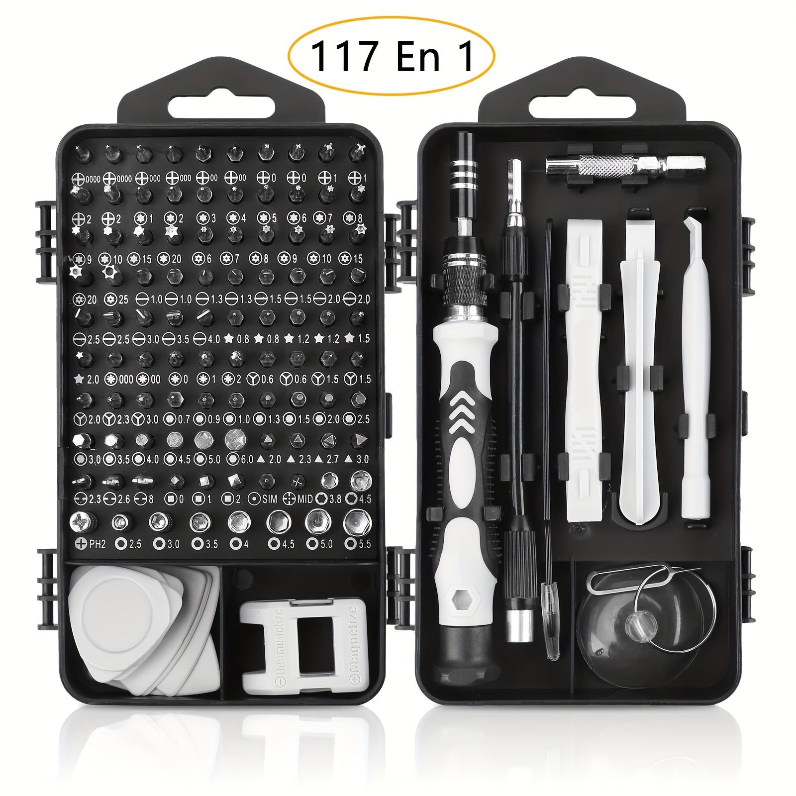 117 En 1 Kit De Herramientas De Reparación Magnética Para Serie De IPhone/  /iPad/Tablet/Laptop/Serie De Xbox/PS3/PS4/ Switch/Gafas/Reloj/Teléfono Móvil/PC/Cámara/Electrónico  - Temu