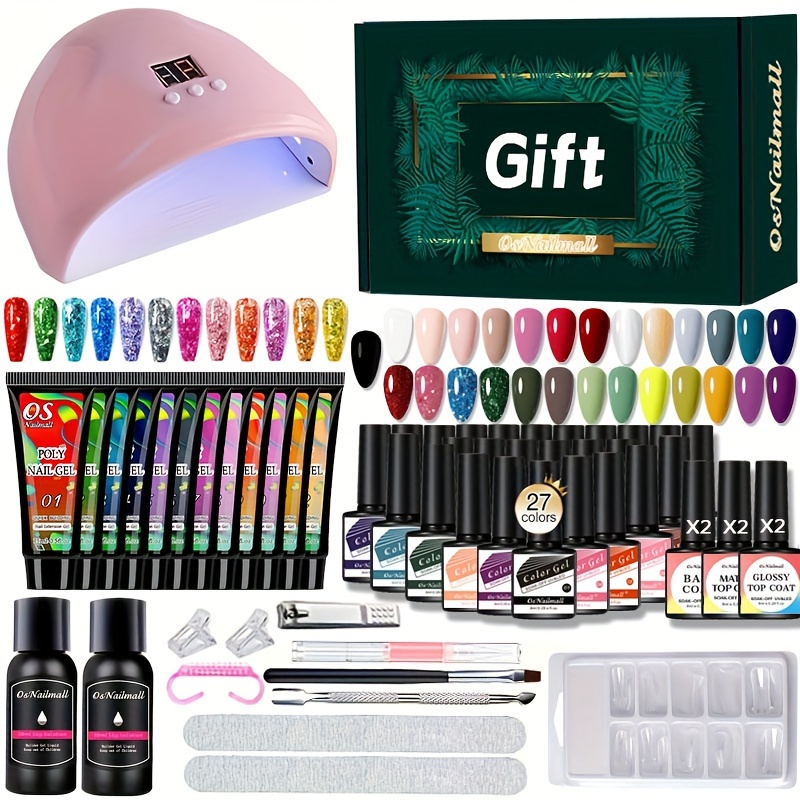 Acrylic Nail kit for Beginners with Everything 27colors Glitter