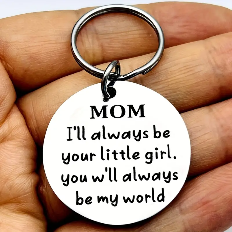 Mom Gifts From Son Daughter For Birthday, I'll Always Be Your Little Boy,  You Will Always Be My World - Best Mom Ever Keychain For Mom From Kids -  Temu