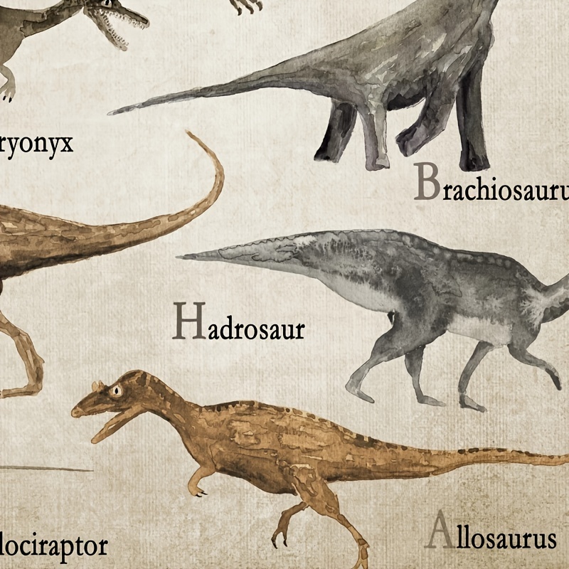 Dinosaurs Names Poster Set of 12, Jurassic Dinosaur Art, Watercolor  Dinosaur Print, T-rex, Triceratops, Stegosaurus, Brontosaurus, Kids Room