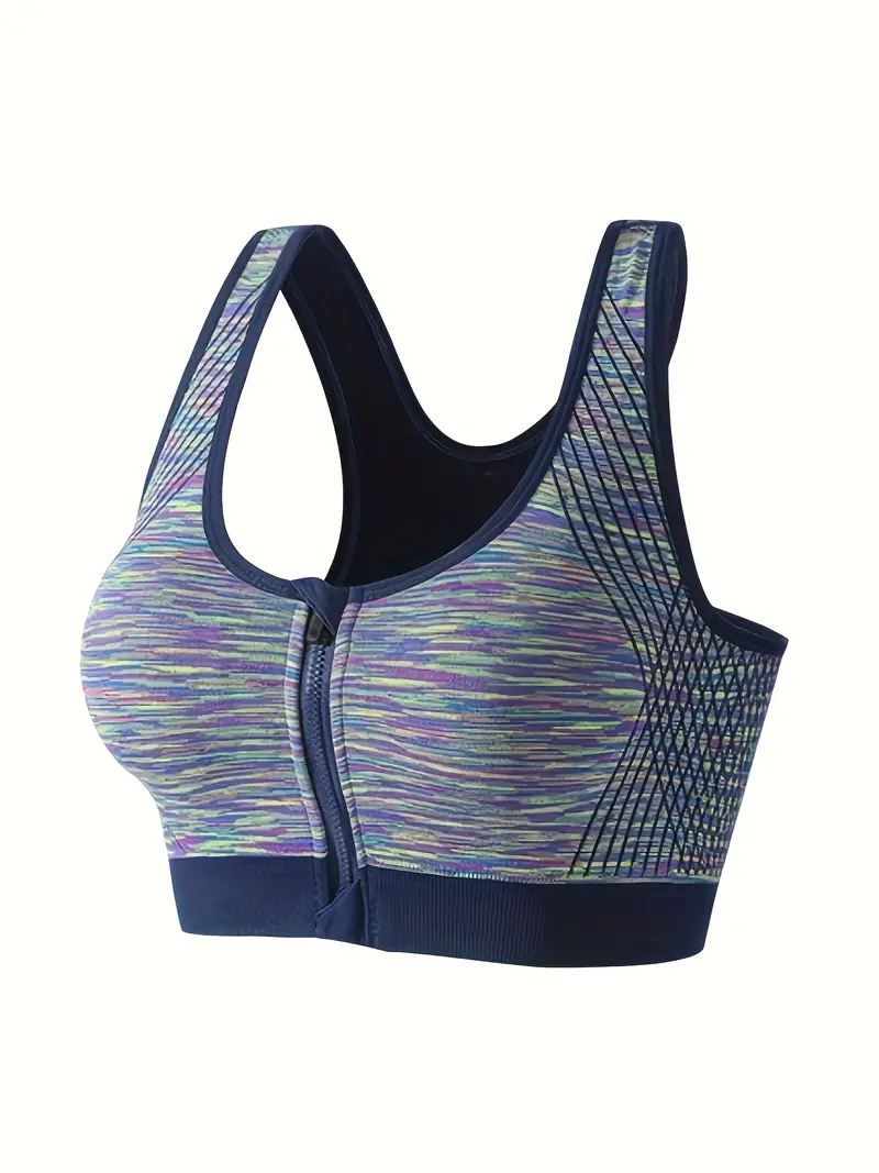 S7wx Womens Front Zipper Sports Bra High Impact Support Racerback Workout Bras  Zip Front Athletic Bra Activewear - China Gym Fitness Bra and Yoga Bra Wear  price