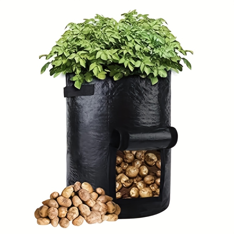 Potato Grow Bag Pe Vegetable Grow Bags With Handle Thickened Growing Bag  Vegetable Onion Plant Bag Outdoor Garden Pots - Temu United Arab Emirates