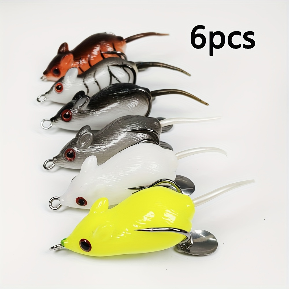 3D Eyes Mouse Baits Artificial Rat Fishing Lures Floating with Blade Hook  10.5g 5.5cm Bells Sound Swimbait Crankbait - AliExpress