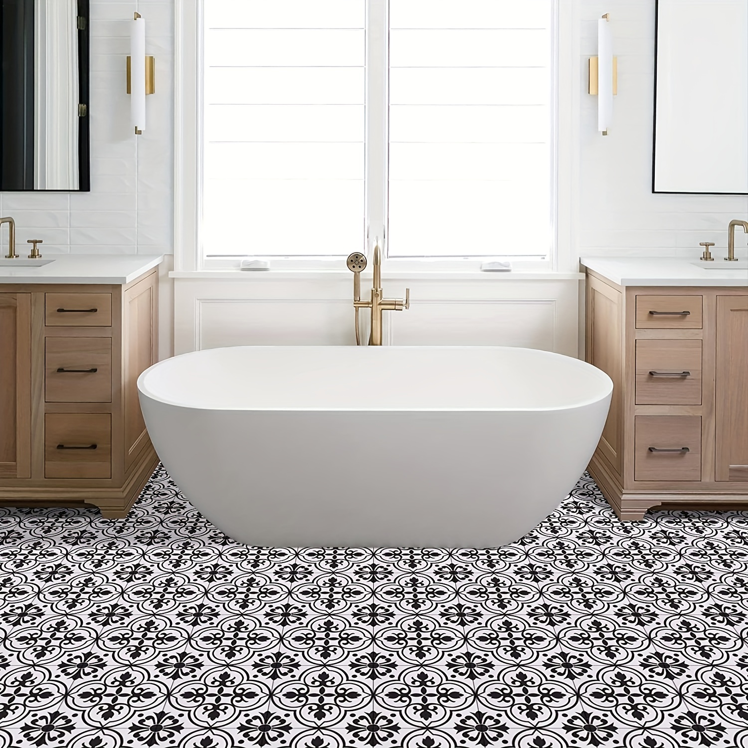 Transforming a Bathroom With Self-Adhesive Floor Tiles