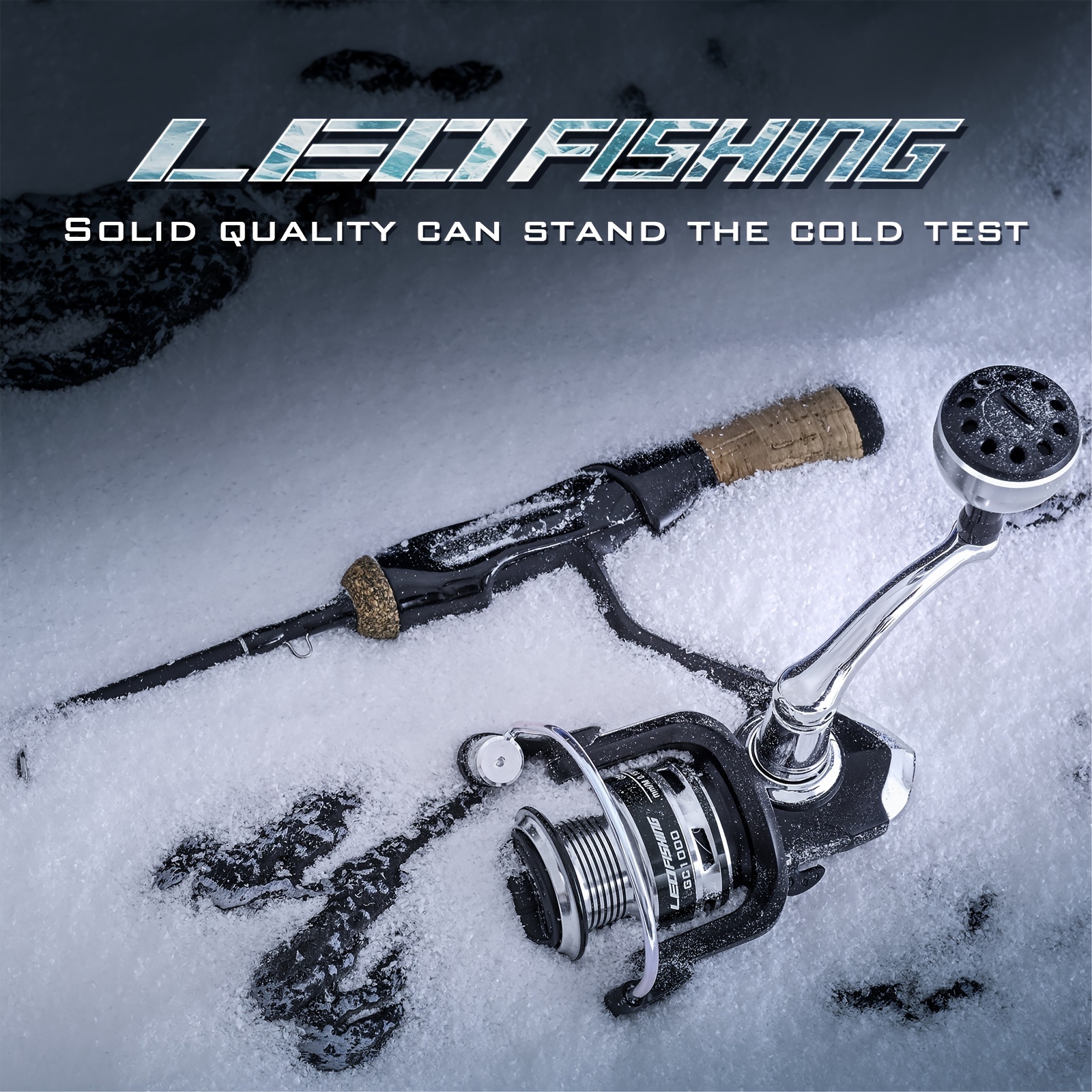 Leofishing One peice Winter Ice Fishing Rod And Reel Combos - Temu