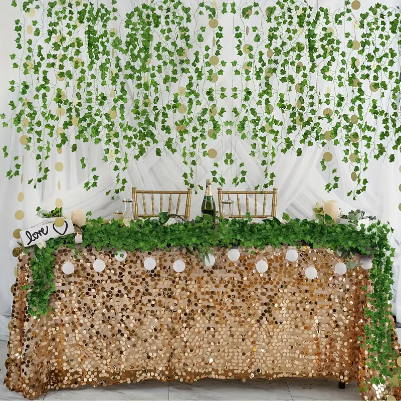 Artificial Ivy Garland Fake Greenery Leaf Hanging Vine Plant, Foliage  Flowers For Wedding Party Outdoor Garden Office Home Kitchen Bedroom Wall  Decor