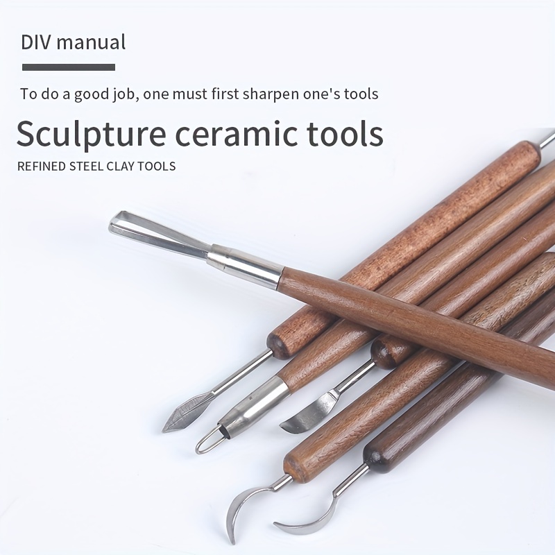 61 Pcs Pottery, Sculpting & Carving Tools Clay Pottery Modeling Setcarving  Tools Clay Shaping Tool Ceramics Tools DIY Free Shipping 