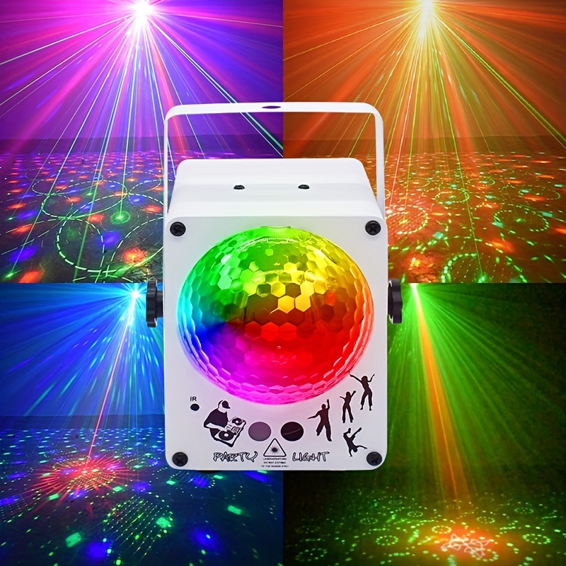 POCOCO DJ Disco Stage Party Lights - Battery Powered Laser Light - Sound  Activated Strobe Projector for Christmas Halloween Decorations Karaoke Pub