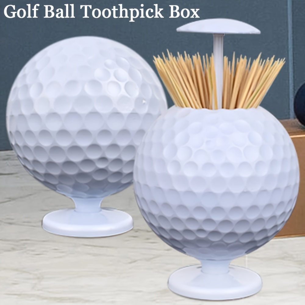 Golf Ball Automatic Toothpick Box, Golf Decoration Gift, Desktop ...