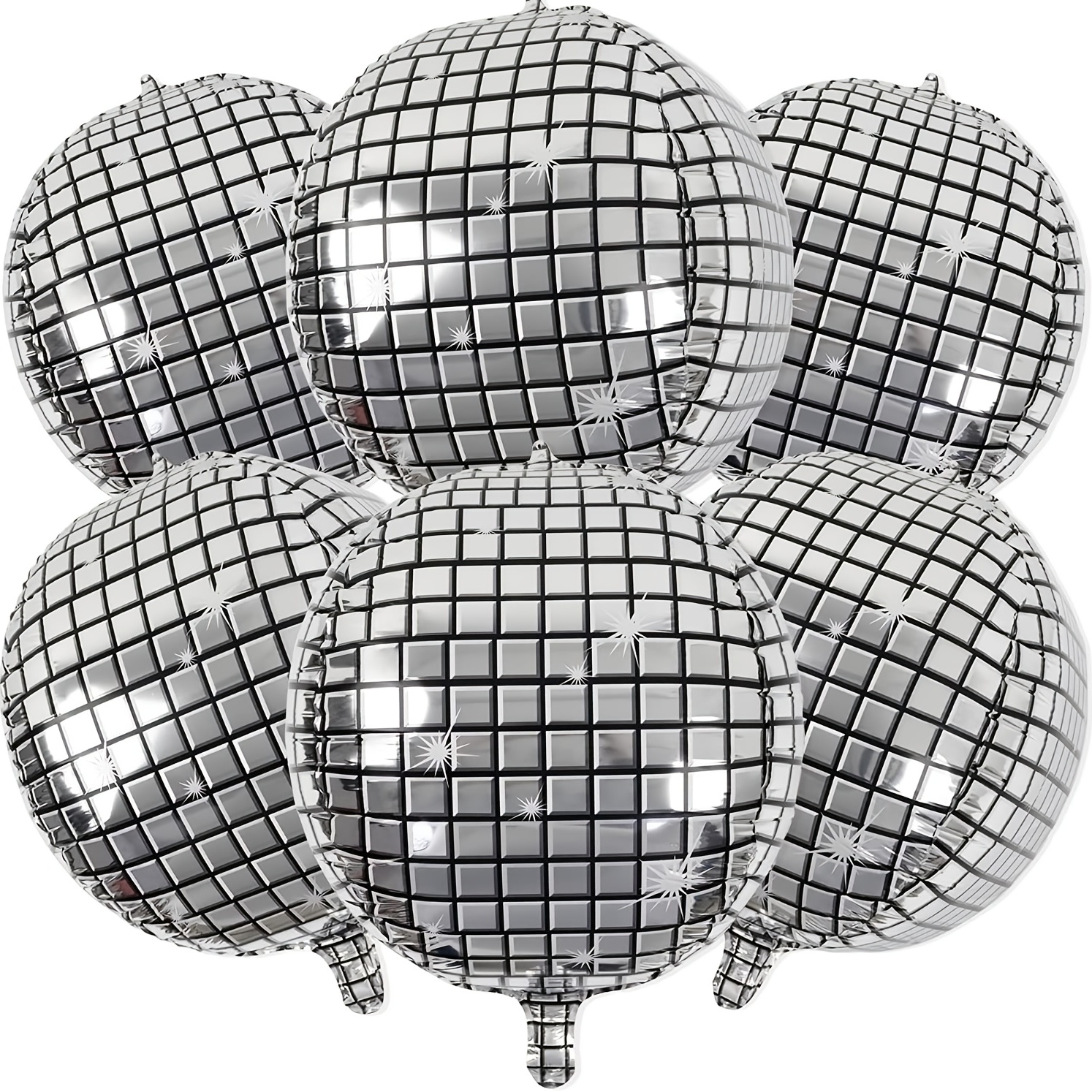 Disco Party Decor Bar Silver Ball Helium Balloon Dance Party