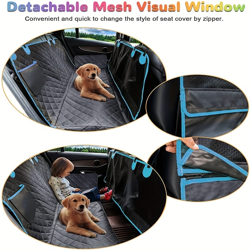 Dog Car Seat Cover, 100% Waterproof Scratchproof Dog Hammock With Big Mesh  Window, Pets Dog Back Seat Cover Protector for Cars,dogs Supplies 