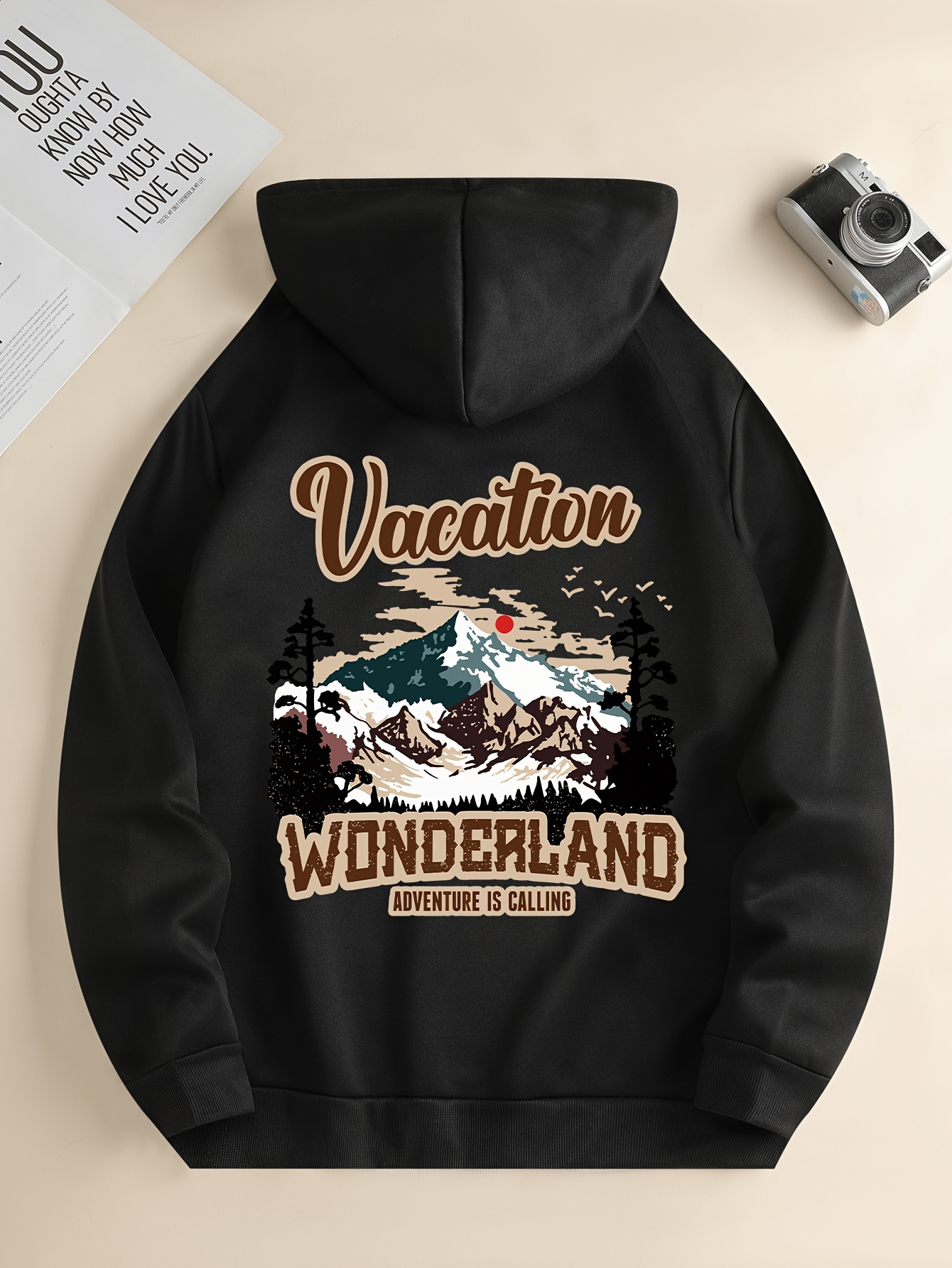 Adventure Calling - Sudadera larga con capucha y cremallera para