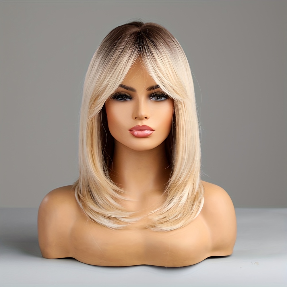 Short blonde on sale ombre wig