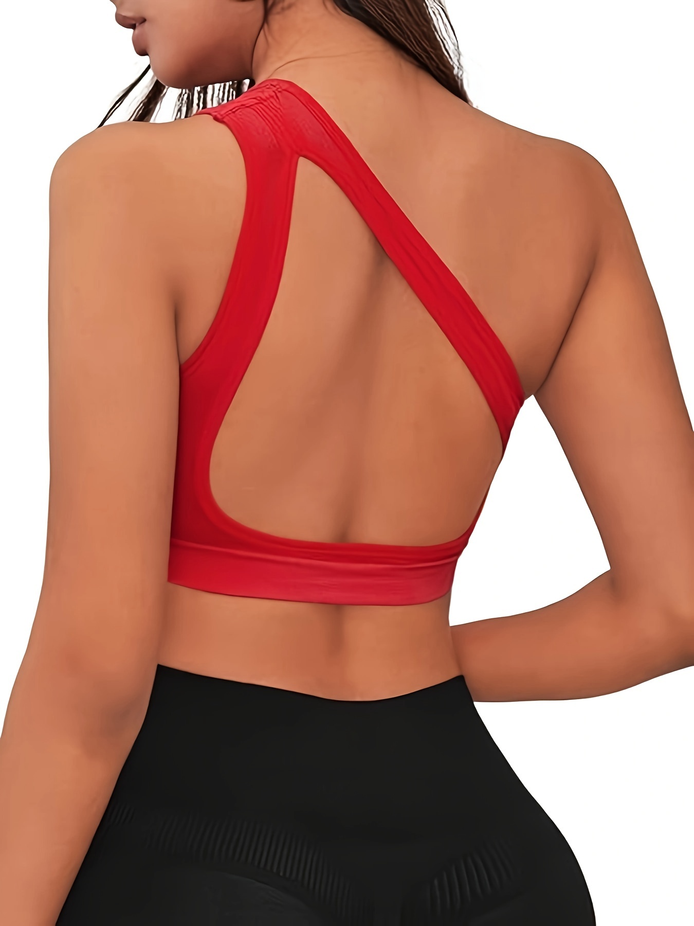 BEYOND YOGA textured and crisscrossed back sports bra