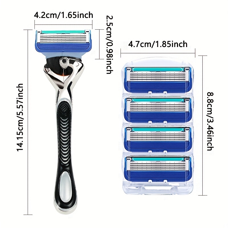 5-Layer Reusable Stainless Steel Safety Razor Shaving Set