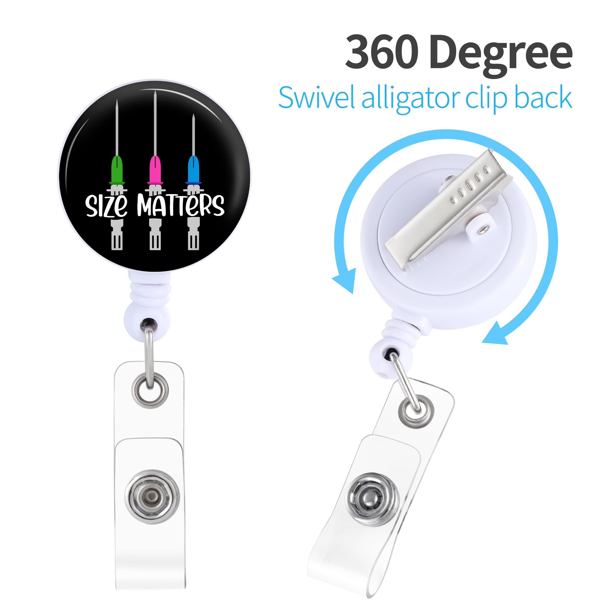 10 Pack Funny Nurse Badge Reels Retractable Nursing ID Clip Cute ID Badge  Holder Medical Badge Clip Cool Name Tag Holder for Nurse Doctor Teachers  Students Women Men : : Office Products